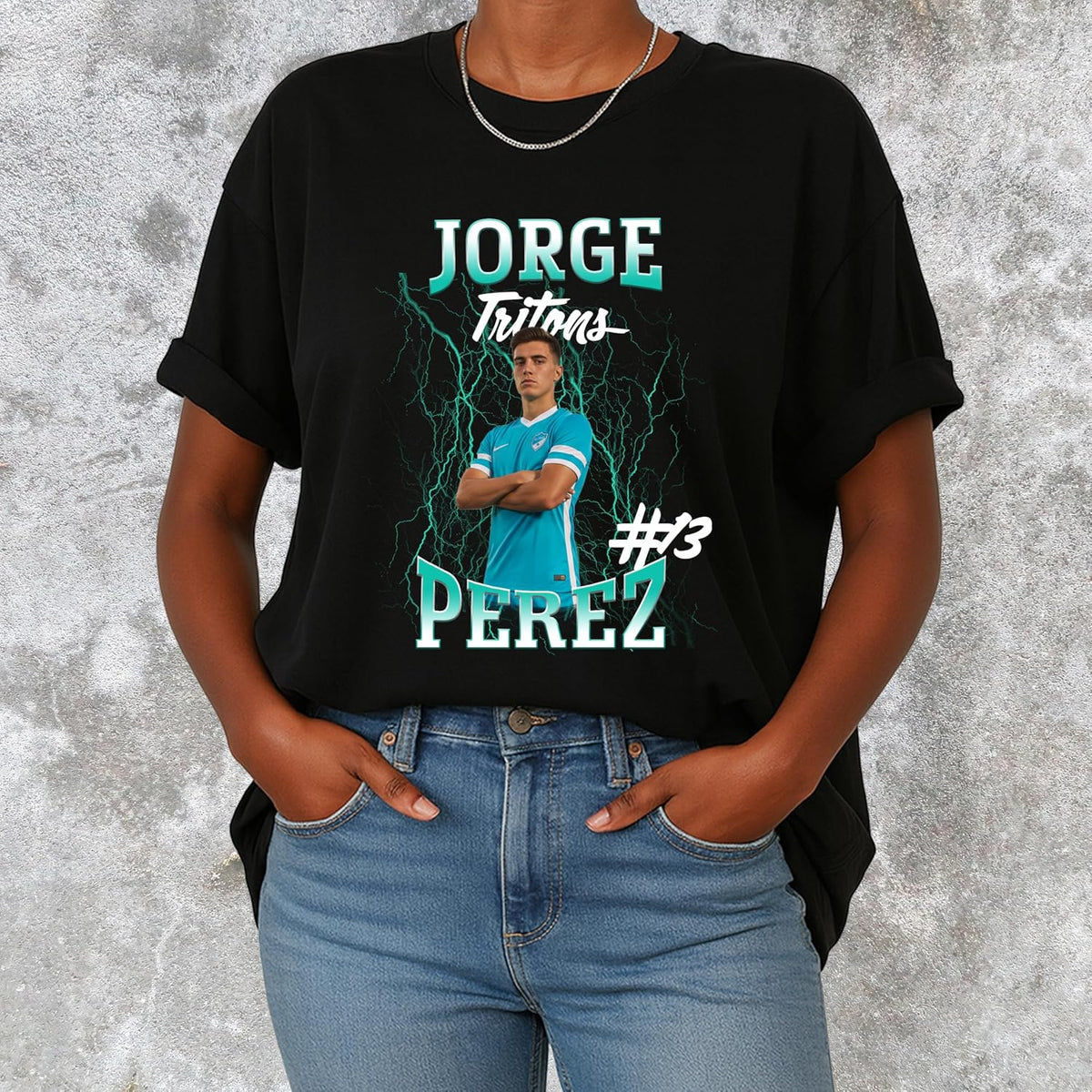 Personalized Sports Jersey T-Shirt with Name and Number, Custom Team Gift