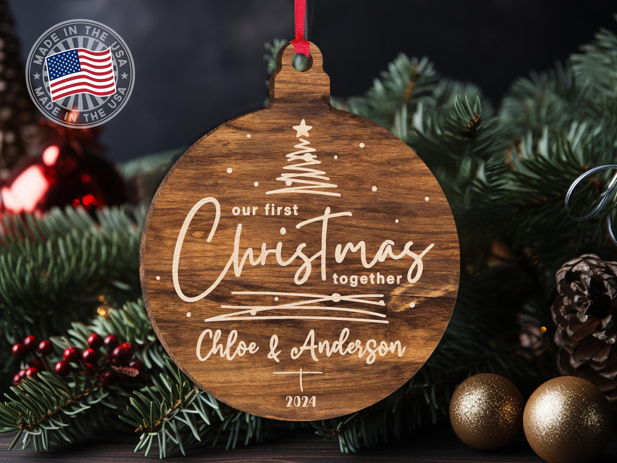 Our First Christmas Together Ornament for Christmas Gift, First Married Christmas Ornament for Christmas Tree Wedding Ornament Newlywed Gift