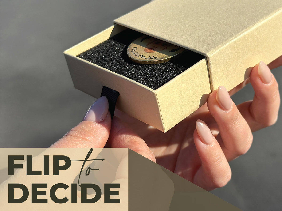 Custom Flip to Decide Coin with Your & Partner's Photo, Personalized Coin, Heads or Tails Coin, Decision Maker Gift For Him, Argument Solver