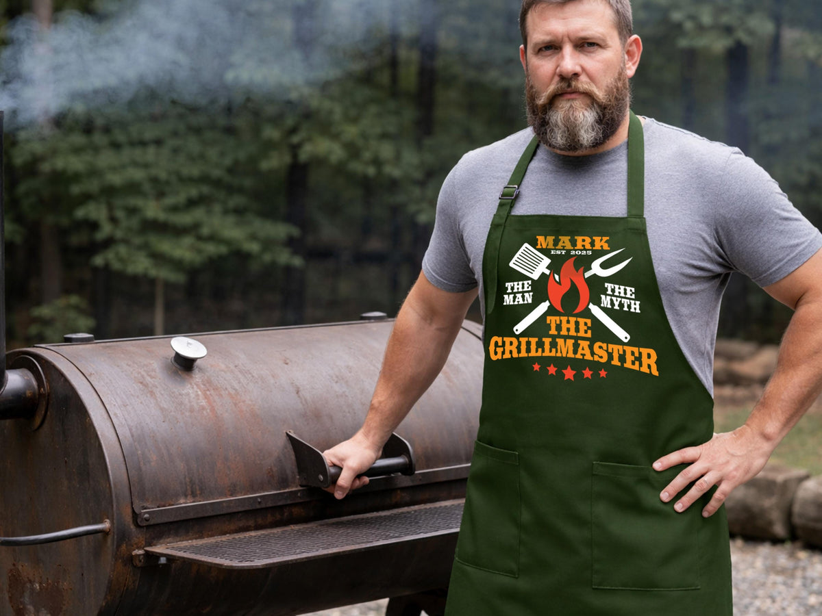 Personalized Apron for Men Gifts, Custom Family Apron Cooking Gift for Fathers Gifts, Customized Aprons for Kitchen Gifts for Dad Gifts