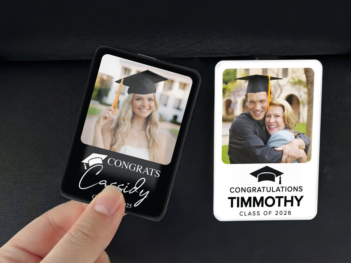 Personalized Graduation Car Visor Clip, College Graduation Gift for Him, Sun Visor Clip, Senior Gift, Custom Class Of 2026 Grad Gift for Her