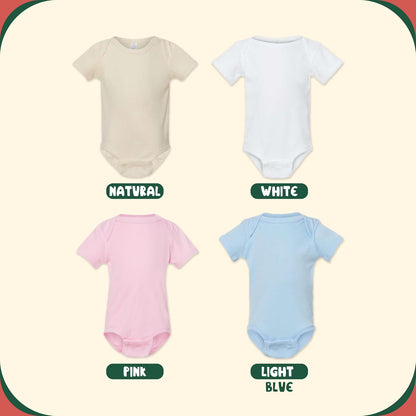 UNIQUE CUSTOM GIFTS Personalized Christmas Initial Santa Baby Onesie, Customized My Firsy Xmas Monogrammed Babys Bodysuit with Name