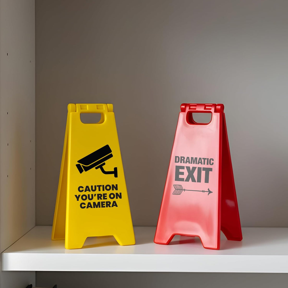 Personalized Mini Desk A-Frame Sign, Custom Funny Caution Sign for Office