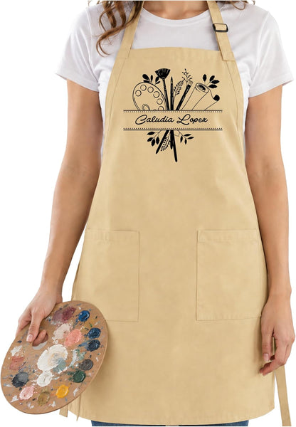 Zexpa Apparel Personalized Bakery Apron for Women with Custom Name and Logo Design, Adjustable Baking Apron