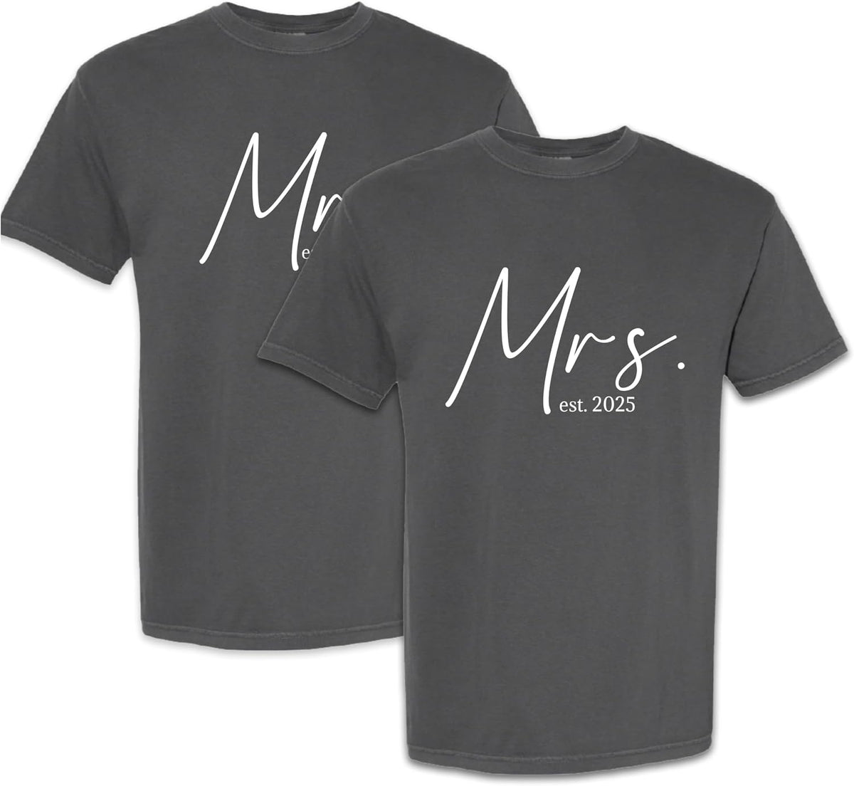 Personalized Mr and Mrs T-Shirts - Matching Couple Tee – Custom His & Hers Outfits – Couples Gift for Engagement & Honeymoon