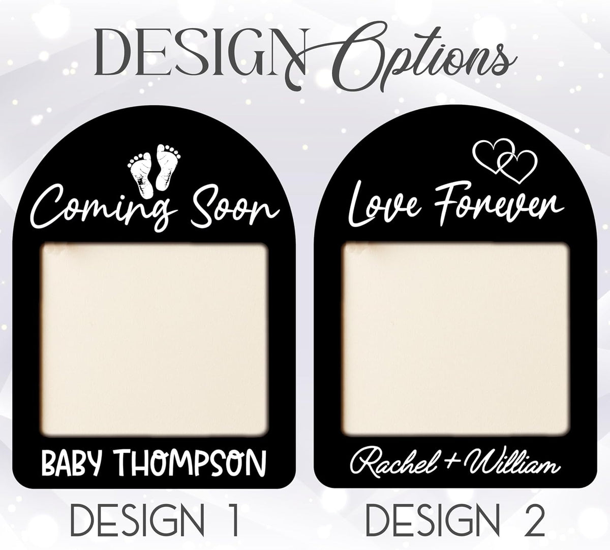 Coming Soon Baby Announcement Ornament – Personalized Wood Frame for Ultrasound Photo – Pregnancy Reveal Keepsake for New Parents, Grandparents, Christmas Tree or Year-Round Display