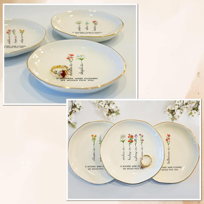 Zexpa Apparel Personalized Ring Dish Jewelry Tray Custom Name Trinket Dish for Women Engagement Bride Wedding Gift Ring Holder Dish Jewelry Organizer Gift for Wife Girlfriend Sister