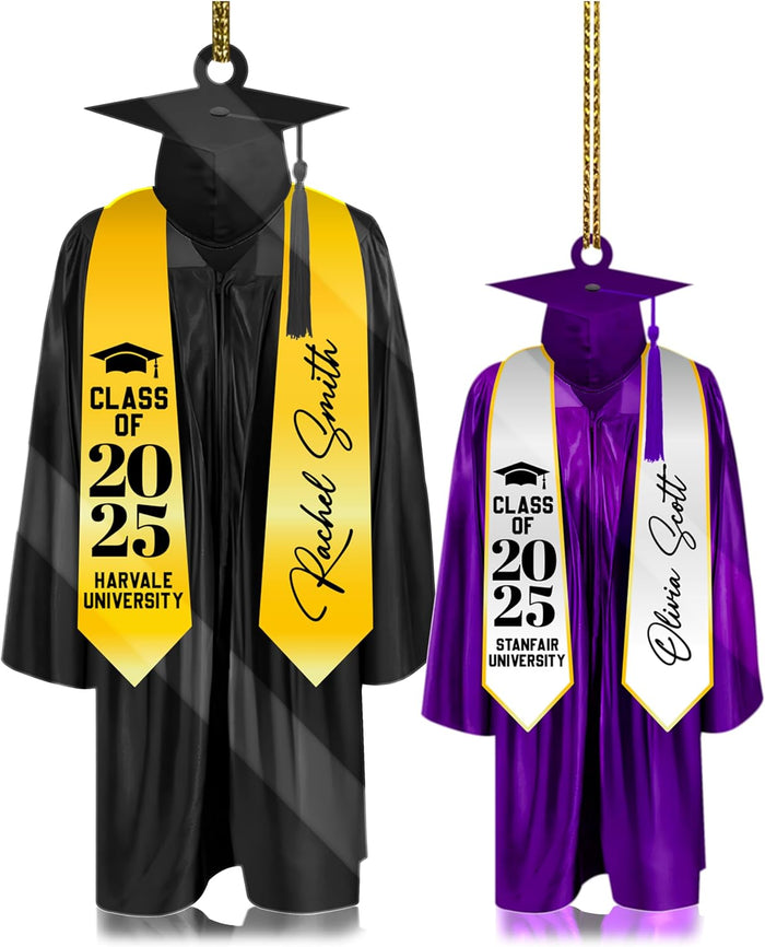 Personalized Graduation Ornament with Name, Custom High School College Gift