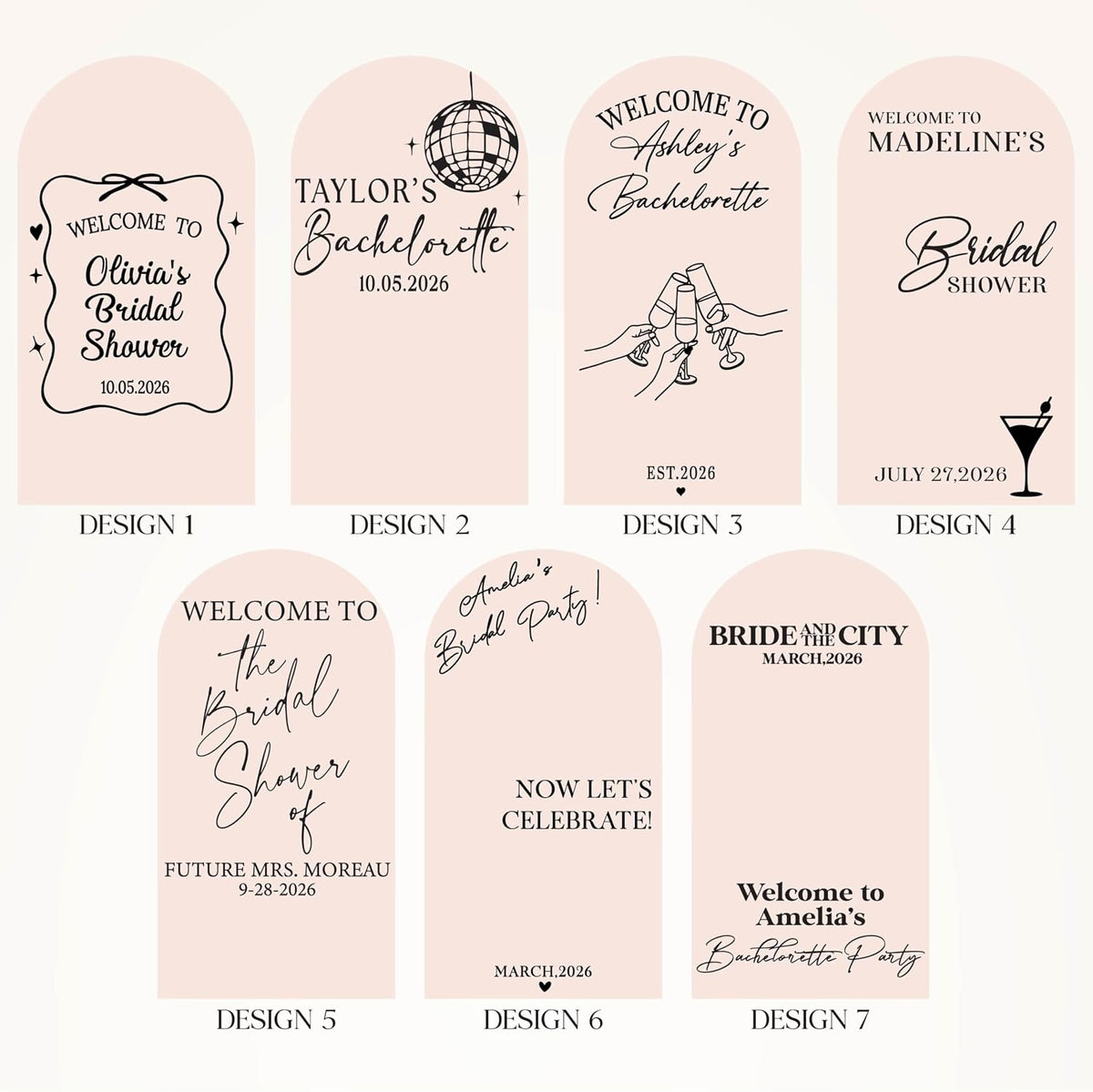 Personalized Welcome to Our Wedding Mirror Sign Decal DIY - Customized Bride and Groom Names - Lettering Elegant Happily Ever After Party Vinyl Sticker Wall Reception Decor