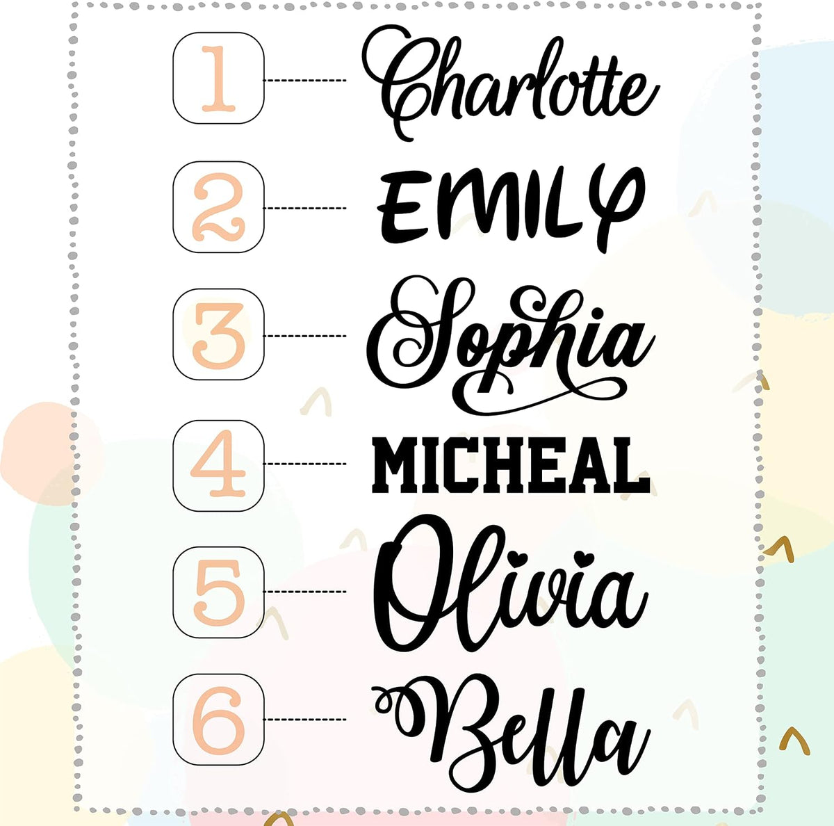 Personalized Name Wall Vinyl Decal, Custom Wall Art for Nursery and Bedroom