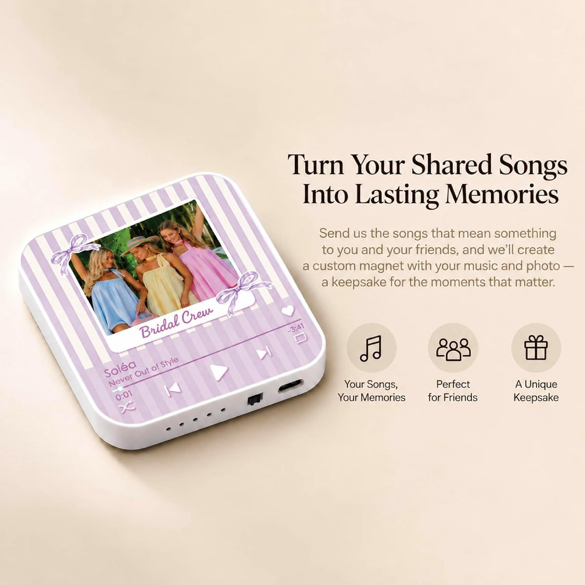 Custom Baby Heartbeat Music Fridge Magnet with Ultrasound Photo and Name