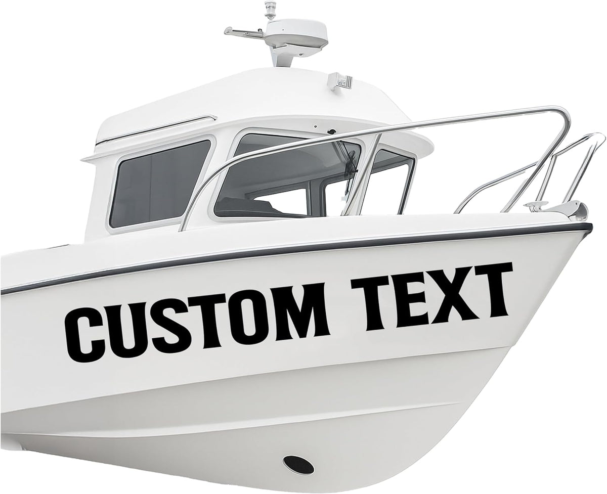 Custom Boat Name Decal – Personalized Vinyl Sticker with Your Text, Font & Color – Weatherproof Waterproof Lettering for Boats, Yachts, Vehicles & Marine Crafts – Father’s Day Gift Idea