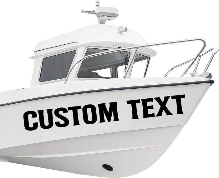Custom Boat Name Decal – Personalized Vinyl Sticker with Your Text, Font & Color – Weatherproof Waterproof Lettering for Boats, Yachts, Vehicles & Marine Crafts – Father’s Day Gift Idea