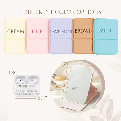 Bridesmaid Gift Personalized Compact Mirror – Custom Initial Foldable Pocket Makeup Mirror for Purse & Travel – Cute Portable Vanity Mirror for Women, Bride to Be, Mom, Bridesmaid Proposal Favor