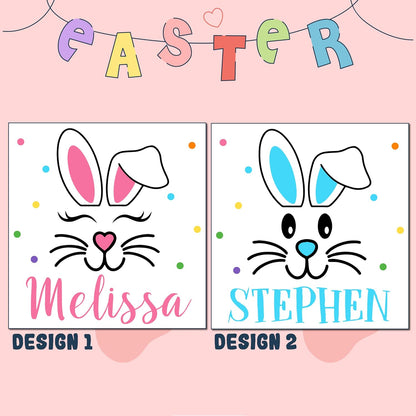 Personalized Easter Egg Hunt Tote Bag with Name, Custom Canvas Holiday Bag