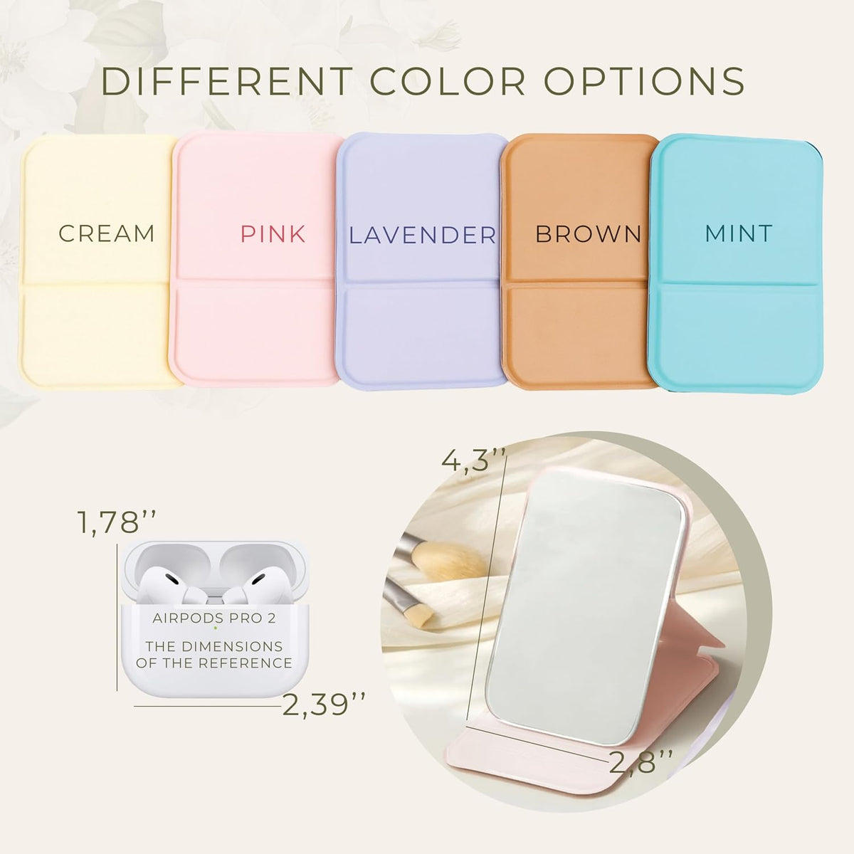 Personalized Compact Mirror with Name – Custom Initial Travel Makeup Mirror, Foldable Pocket Mirror for Purse, Bridesmaid Gift, Best Mom or Bride to Be Gift, Portable Vanity Mirror