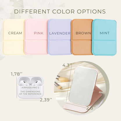 Personalized Compact Mirror with Name – Custom Initial Travel Makeup Mirror, Foldable Pocket Mirror for Purse, Bridesmaid Gift, Best Mom or Bride to Be Gift, Portable Vanity Mirror