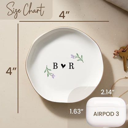 Personalized Ring Dish with Name, Custom Jewelry Tray Gift for Women, Bridesmaids, Mom, Grandma, or Best Friends