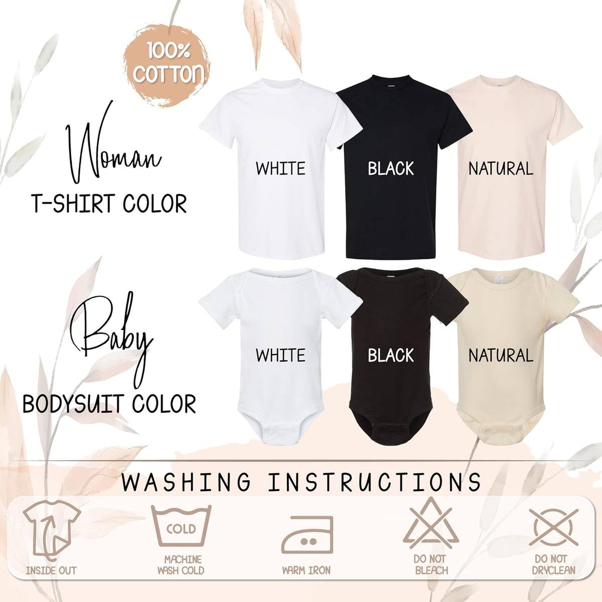 Zexpa Apparel Personalized Clasping Hands Design Our First Mother’s Day Matching Shirt & Bodysuit Set - Custom Mom and Baby Girl Outfit - Customized Mommy and Baby Boy Matching T-Shirts