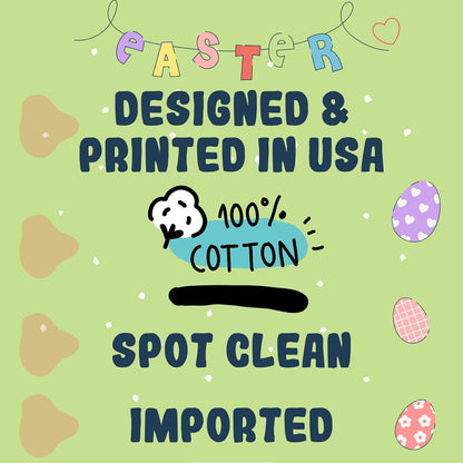 Personalized Easter Egg Hunt Tote Bag with Name, Custom Canvas Holiday Bag