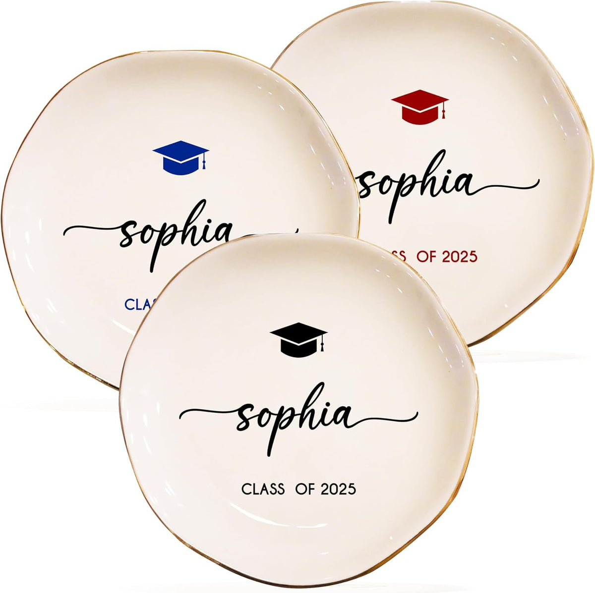 Zexpa Apparel Personalized Ring Dish Jewelry Tray Custom Name Trinket Dish for Women Engagement Bride Wedding Gift Ring Holder Dish Jewelry Organizer Gift for Wife Girlfriend Sister