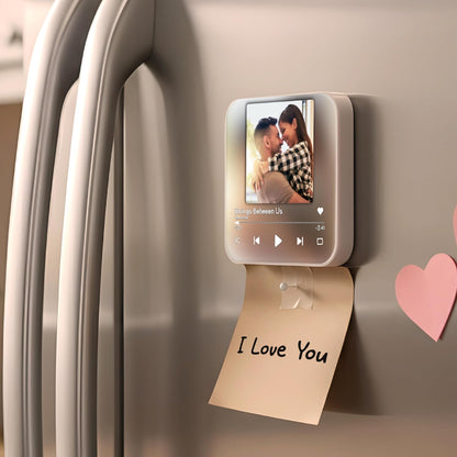 Personalized Music Fridge Magnet with Photo, Custom Song