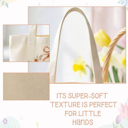 Easter Tote Bag Personalized, Easter Basket Alternative with Name, Delivery For Custom Name Bunny Bag, Kids Egg Hunt Tote, Spring Gift Bag for School Party, Reusable Tote
