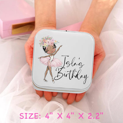 Personalized Mini Jewelry Organizer for Girls, Custom Travel Jewelry Box