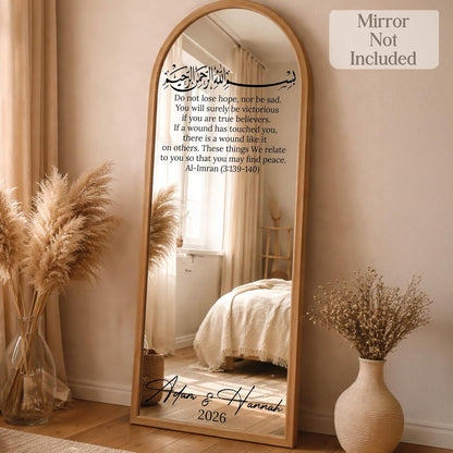 Personalized DIY Wedding Mirror Welcome Sign Decal - Custom Vinyl Sticker with Bride & Groom Names - Elegant Lettering for Bridal Shower, Reception Wall Decor, Event Signage