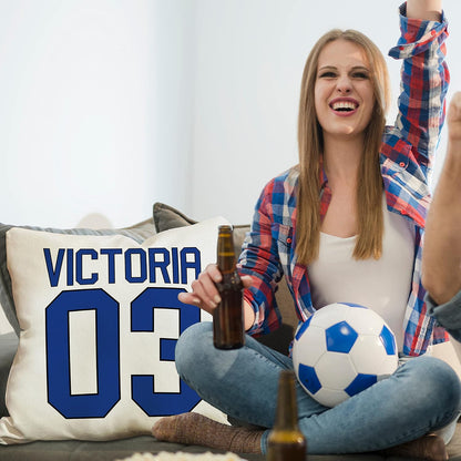 Personalized Sports Pillow Cover with Name and Number, Custom Baseball Gift