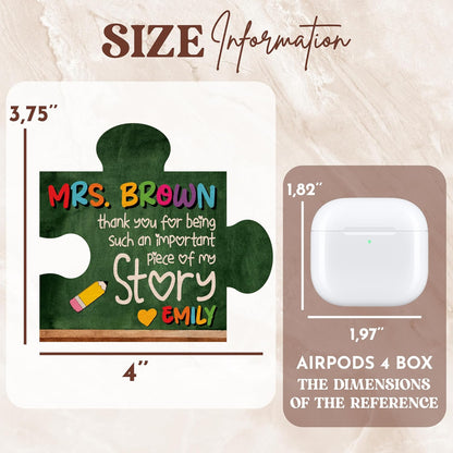 Personalized Teacher Magnet Gift – Custom Puzzle Piece Fridge Magnet with Name – Teacher Appreciation, End of Year Thank You Gift from Student, Back to School or Teacher’s Day Present