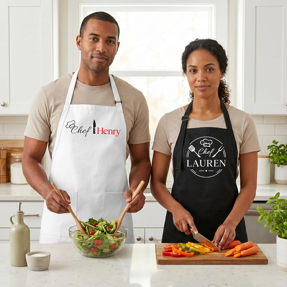 Zexpa Apparel Personalized Bakery Apron for Women with Custom Name and Logo Design, Adjustable Baking Apron
