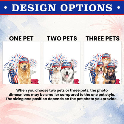 Zexpa Apparel Custom Pet Golf Towel – Personalized Golf Club Towel with Your Dog or Cat Photo & Name – Unique Pet Lover Golf Accessory Gift for Golfers & Pet Owners