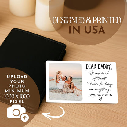 Personalized Ultrasound Wallet Card, Custom Baby Announcement Gift for Dad
