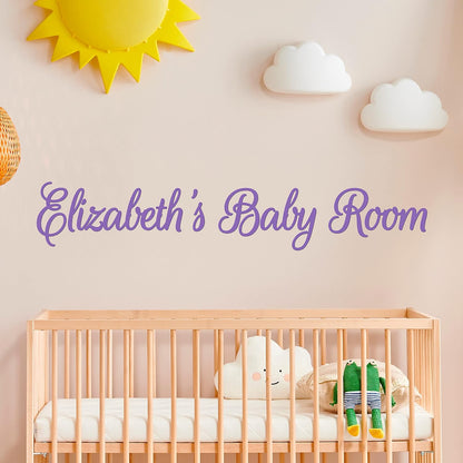 Personalized Name Wall Vinyl Decal, Custom Wall Art for Nursery and Bedroom