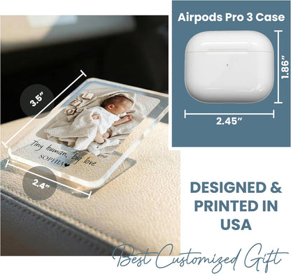 Personalized Car Visor Photo Clip – Custom Acrylic Picture Holder with Text, Gift for Dad, Mom, Husband, Wife, or Girlfriend