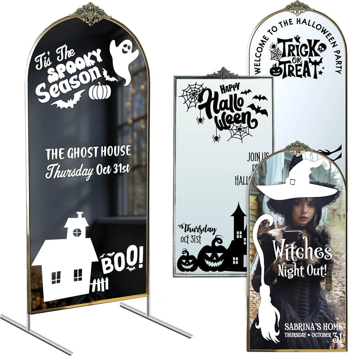 Personalized Welcome to Our Wedding Mirror Sign Decal DIY - Customized Bride and Groom Names - Lettering Elegant Happily Ever After Party Vinyl Sticker Wall Reception Decor