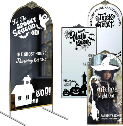 Personalized Welcome to Our Wedding Mirror Sign Decal DIY - Customized Bride and Groom Names - Lettering Elegant Happily Ever After Party Vinyl Sticker Wall Reception Decor