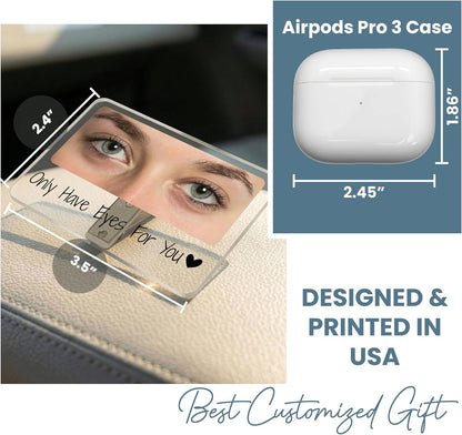 Personalized Car Visor Photo Clip – Custom Acrylic Picture Holder with Text, Gift for Dad, Mom, Husband, Wife, or Girlfriend