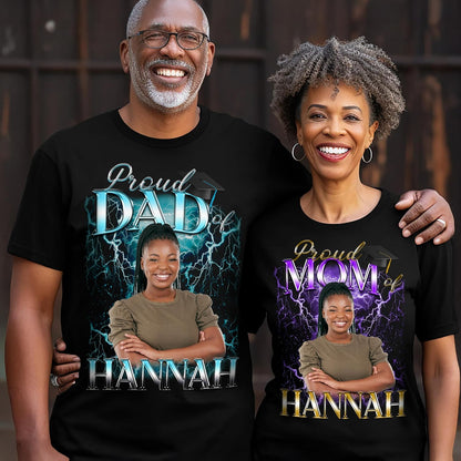Personalized Graduation Family Shirt, Custom Proud Mom Dad Graduate Tee