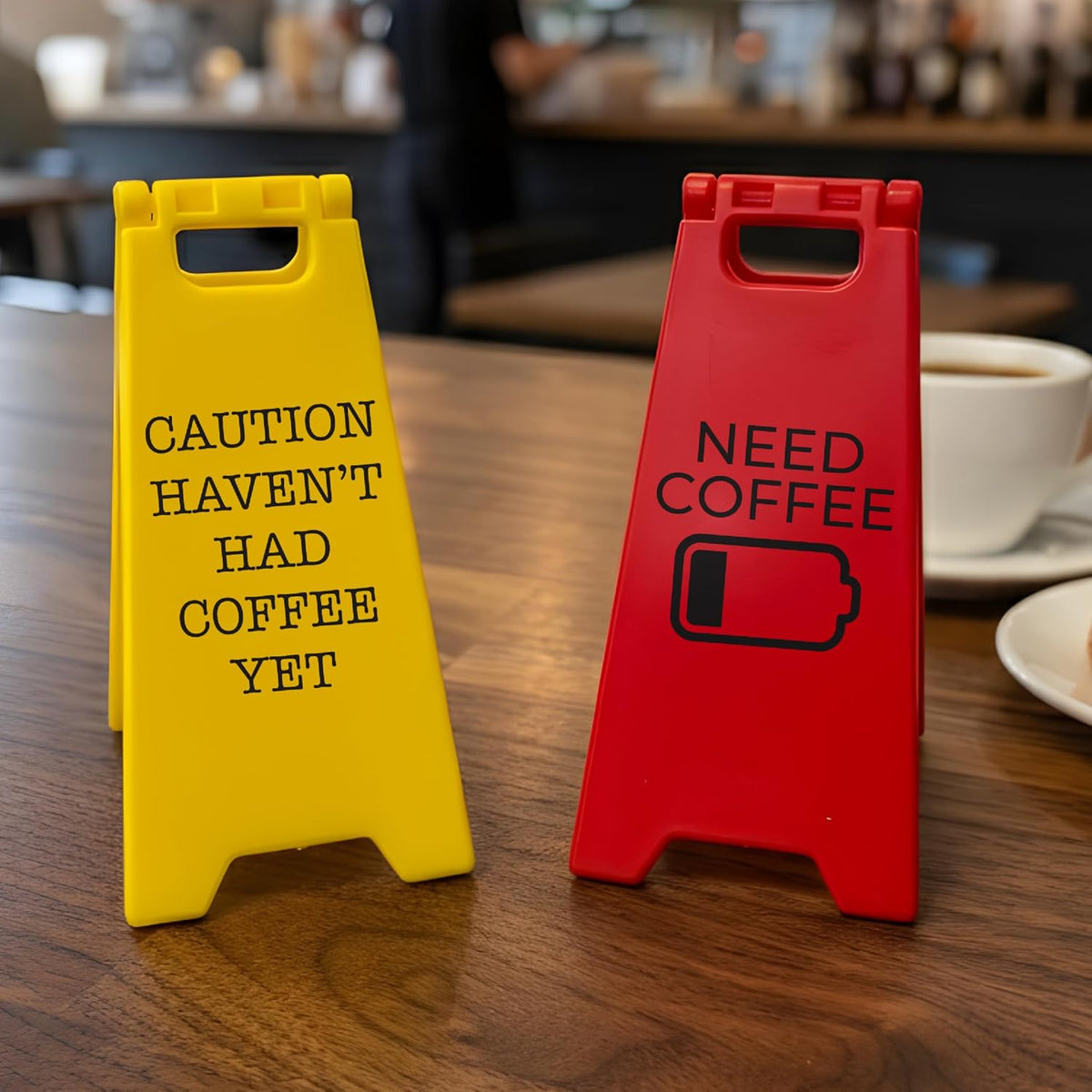 Personalized Mini Desk A-Frame Sign, Custom Funny Caution Sign for Office