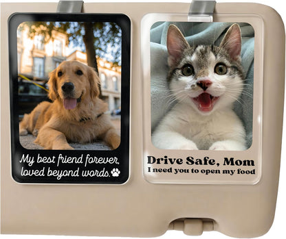 Personalized Car Visor Photo Clip – Custom Acrylic Picture Holder with Text, Gift for Dad, Mom, Husband, Wife, or Girlfriend