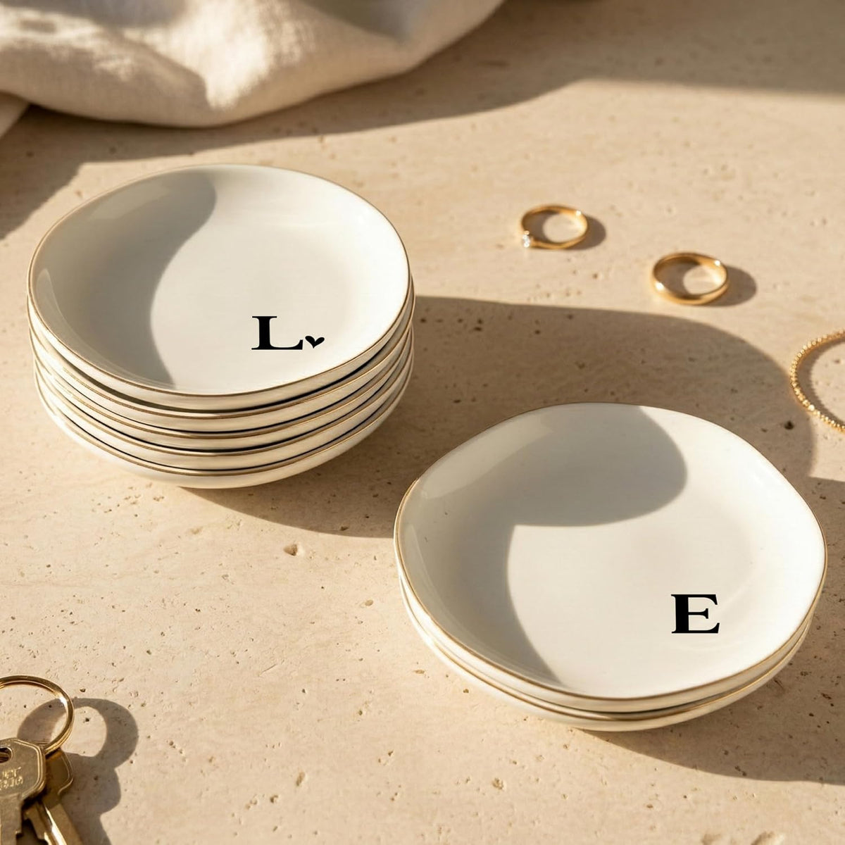 Personalized Ring Dish with Name, Custom Jewelry Tray Gift for Women, Bridesmaids, Mom, Grandma, or Best Friends