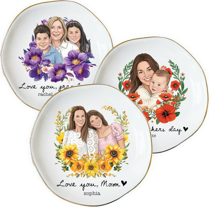 Personalized Ring Dish with Name, Custom Jewelry Tray Gift for Women, Bridesmaids, Mom, Grandma, or Best Friends