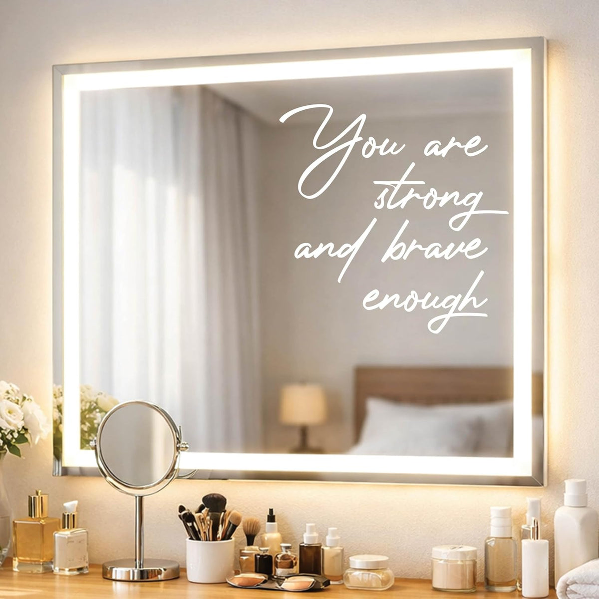 Personalized DIY Wedding Mirror Welcome Sign Decal - Custom Vinyl Sticker with Bride & Groom Names - Elegant Lettering for Bridal Shower, Reception Wall Decor, Event Signage