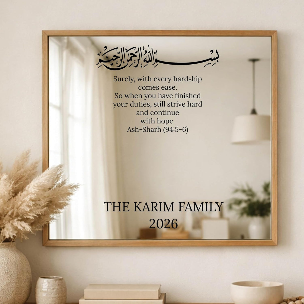 Personalized Welcome to Our Wedding Mirror Sign Decal DIY - Customized Bride and Groom Names - Lettering Elegant Happily Ever After Party Vinyl Sticker Wall Reception Decor