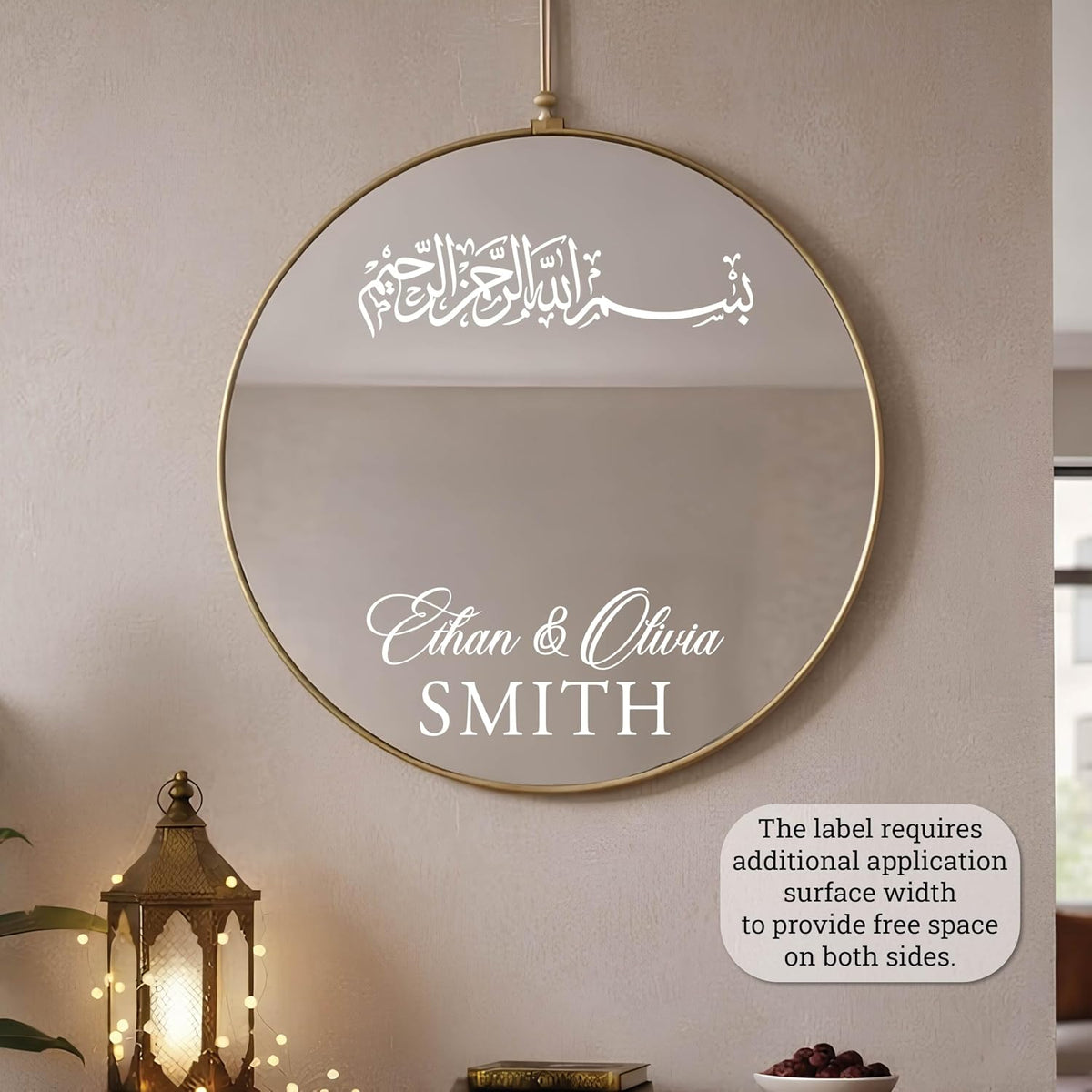 Personalized Welcome to Our Wedding Mirror Sign Decal DIY - Customized Bride and Groom Names - Lettering Elegant Happily Ever After Party Vinyl Sticker Wall Reception Decor
