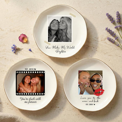 Personalized Ring Dish with Name, Custom Jewelry Tray Gift for Women, Bridesmaids, Mom, Grandma, or Best Friends