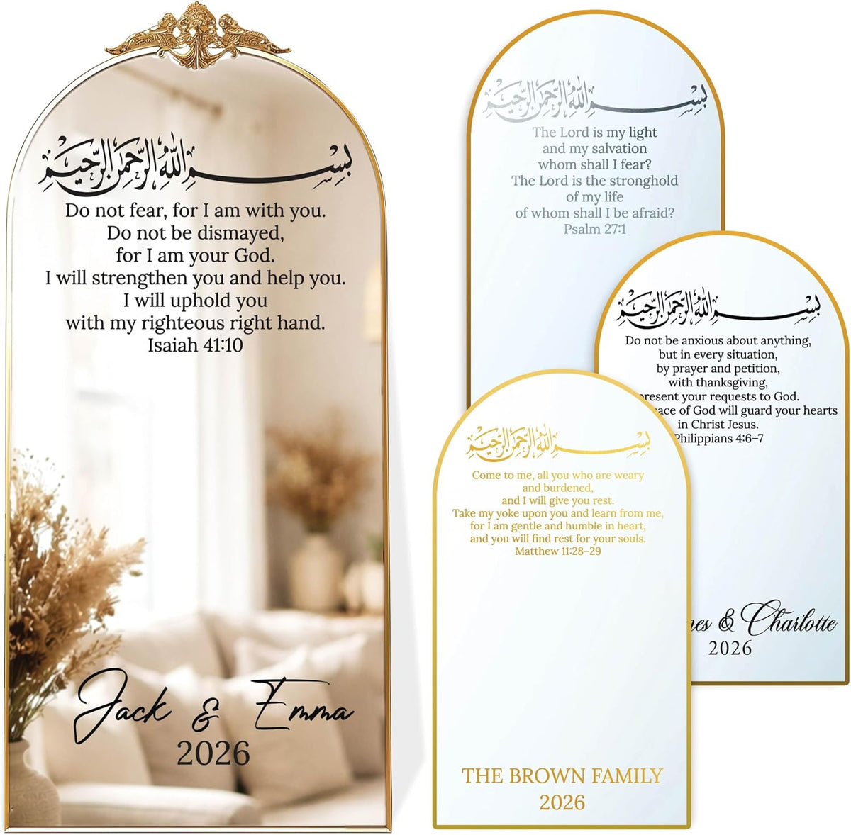 Personalized DIY Wedding Mirror Welcome Sign Decal - Custom Vinyl Sticker with Bride & Groom Names - Elegant Lettering for Bridal Shower, Reception Wall Decor, Event Signage