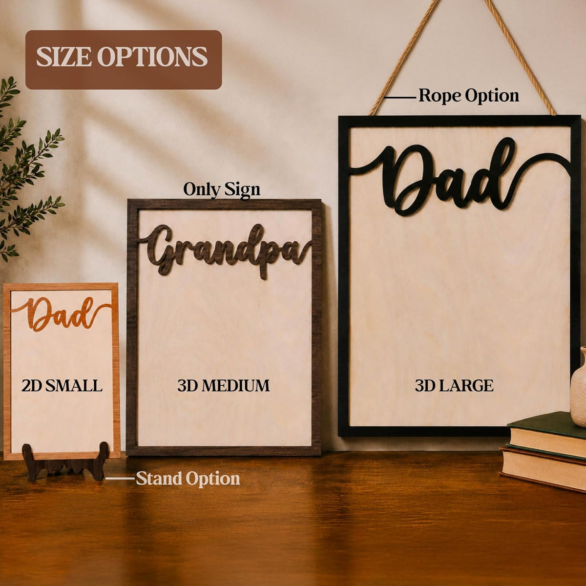 Personalized Handprint Father’s Day Trophy Sign, DIY Kids Handprint Plaque Gift for Dad Grandpa Papa
